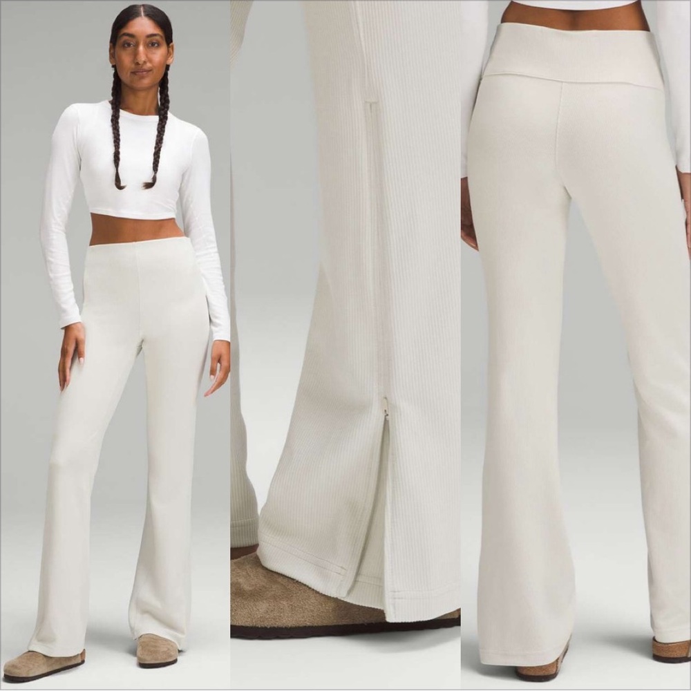 Lululemon Brushed Softstreme Ribbed Zip Flared Pant 32.5"